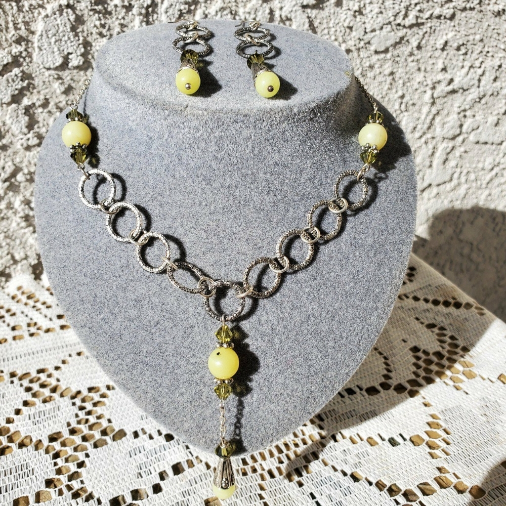 Necklace and matching earrings